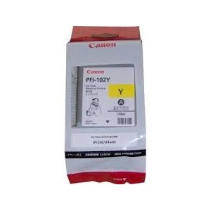 CANON PFI 102Y สีเหลือง ใช้สำหรับเครื่องรุ่น IPF 510,605,650,610,710,750,755